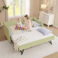 Twin Gingham Upholstered Daybed with Pop Up Trundle Bed O401