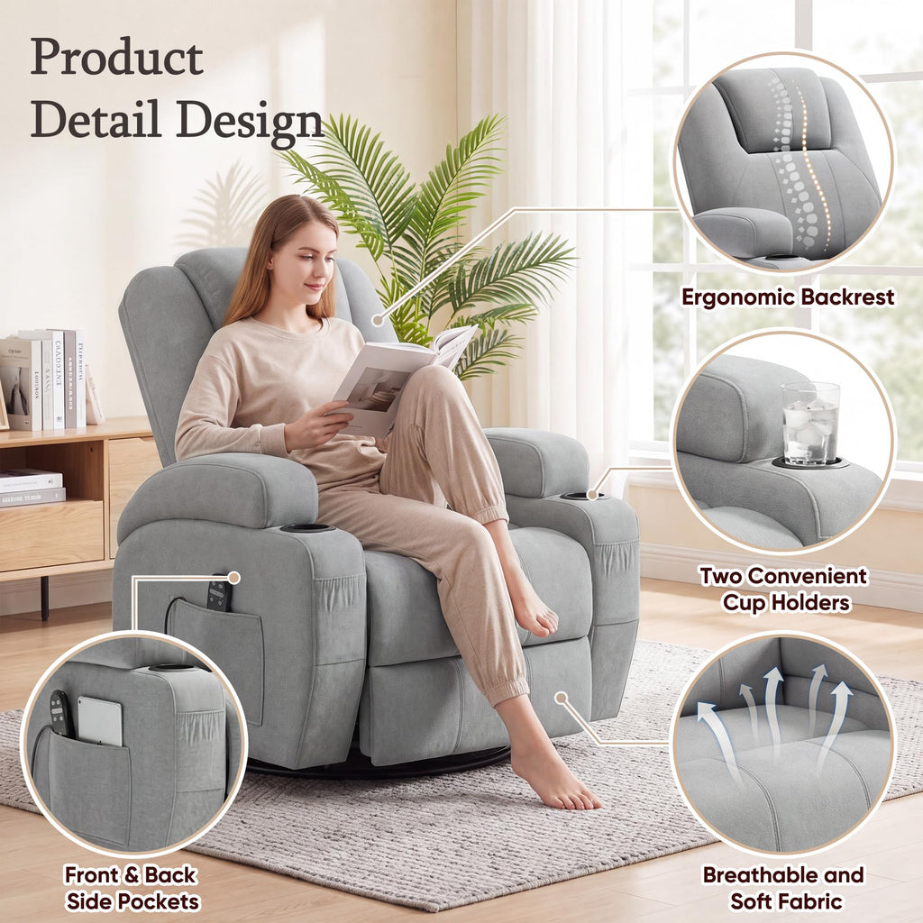 Rocking Recliner Chair with Massage K353402