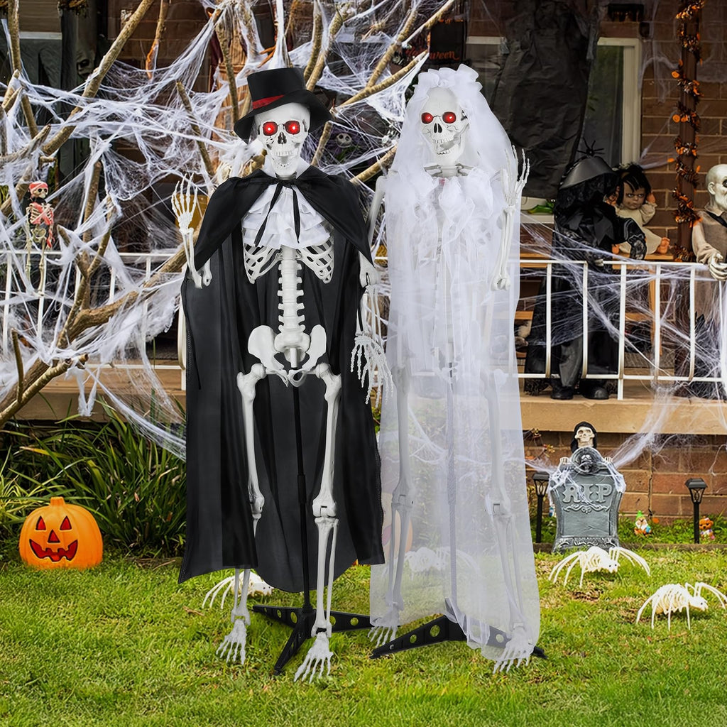 Halloween Skeleton Decor, 5.4 ft Posable C361