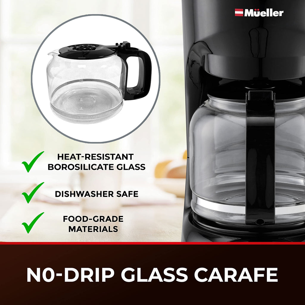 12-Cup Drip Coffee Maker with Glass Carafe W35927