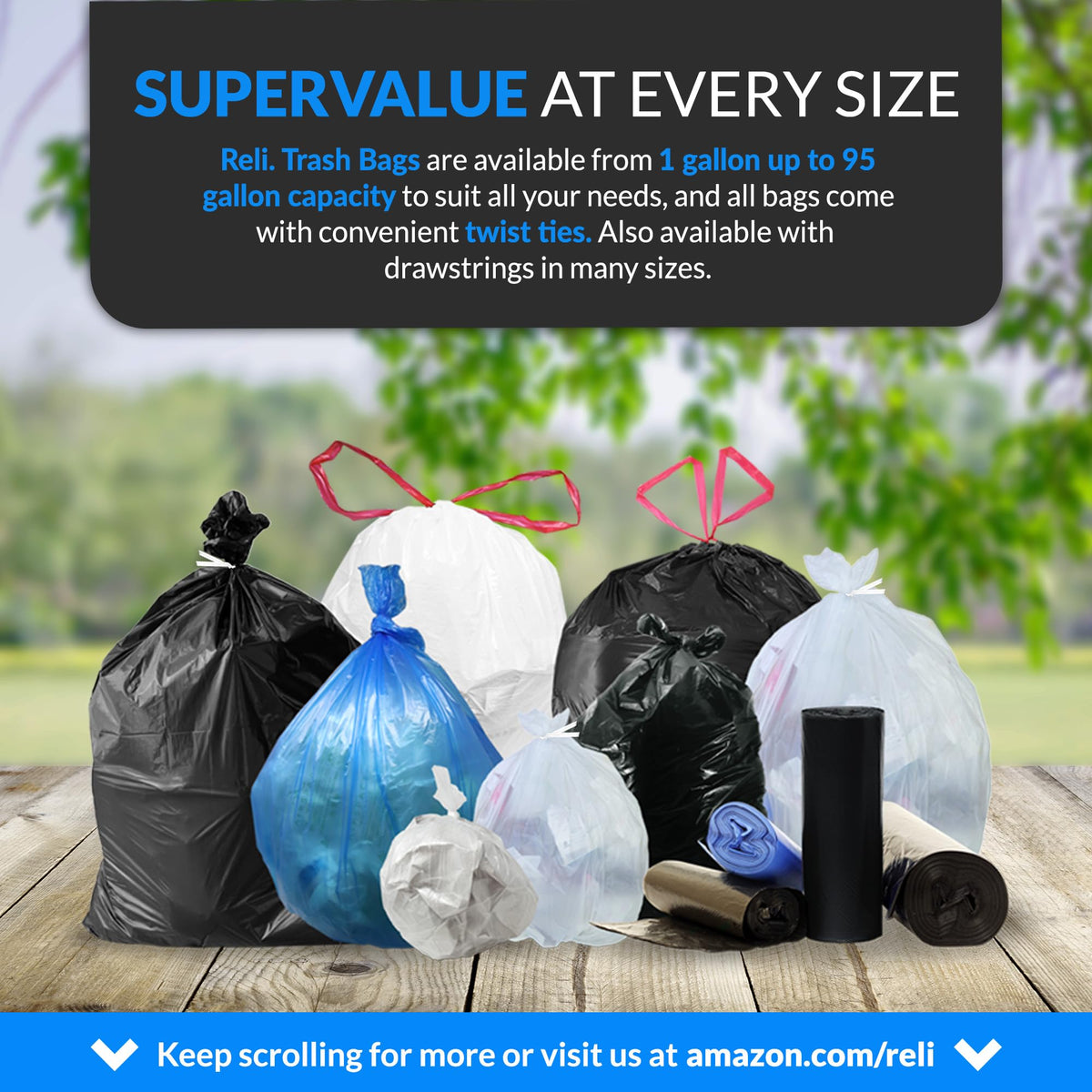 Black Heavy Duty Trash Bags 30 Count J59670