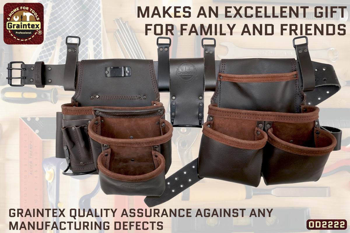 13 Pocket Leather Tool Belt U628384