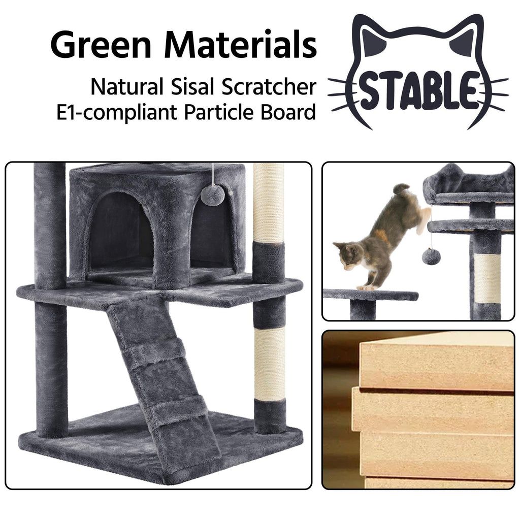 70in Cat Tree with Sisal Scratching Post V3784