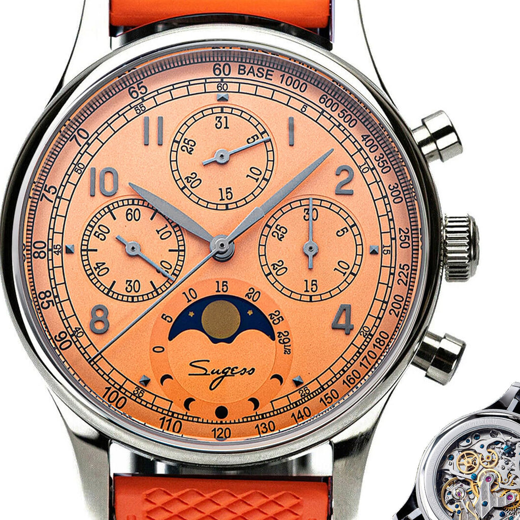 40mm Mechanical Chronograph Mens Wrist Watch X5325
