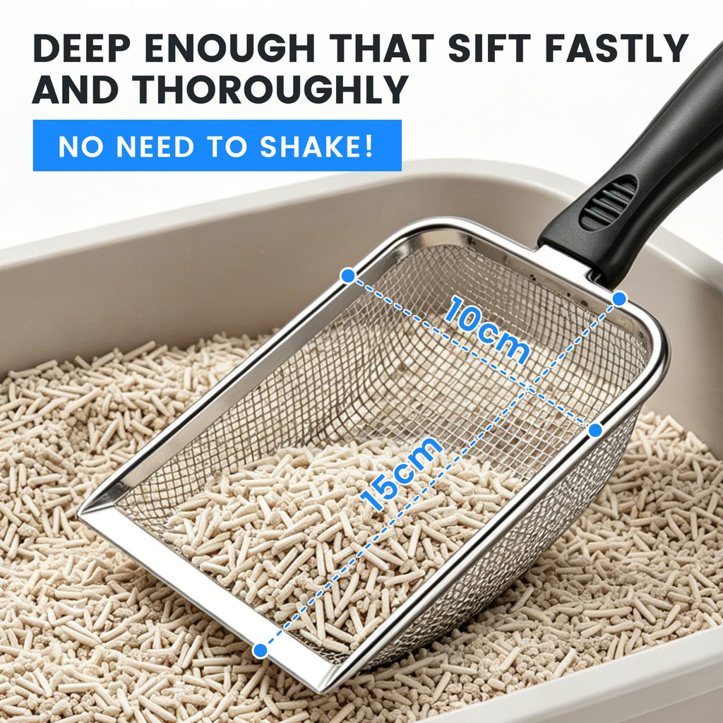 Stainless Steel Mesh Cat Litter Scoop 2.8mm Hole Z75801