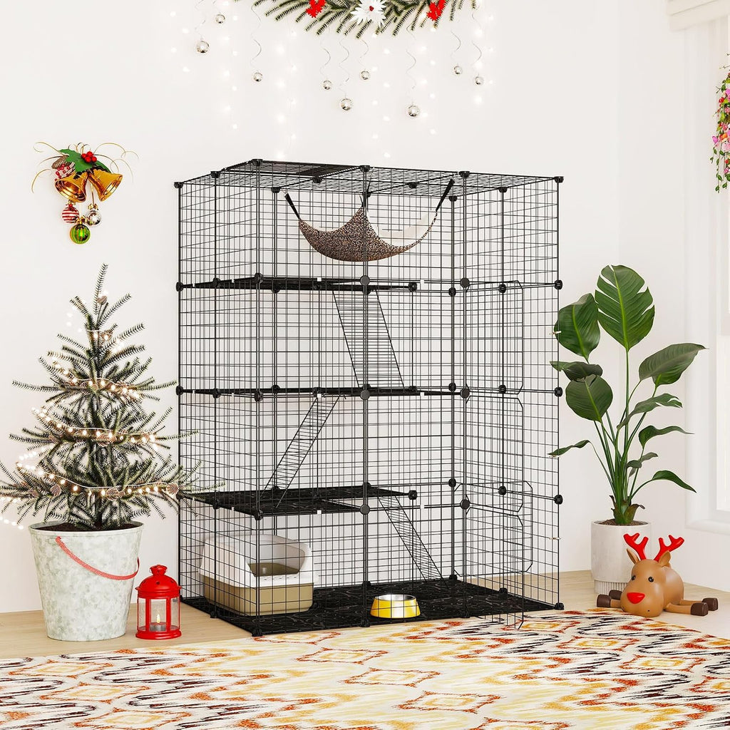 Large 4-Tier Metal Wire Cat Cage I8086