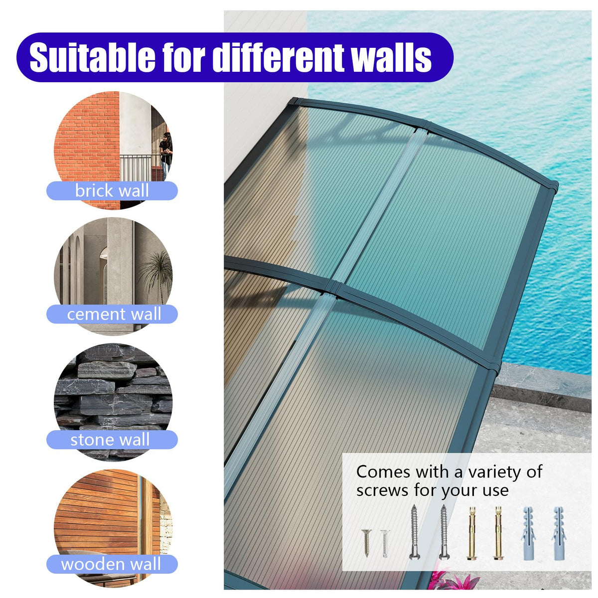 32x48'' Polycarbonate Door Awning P246900