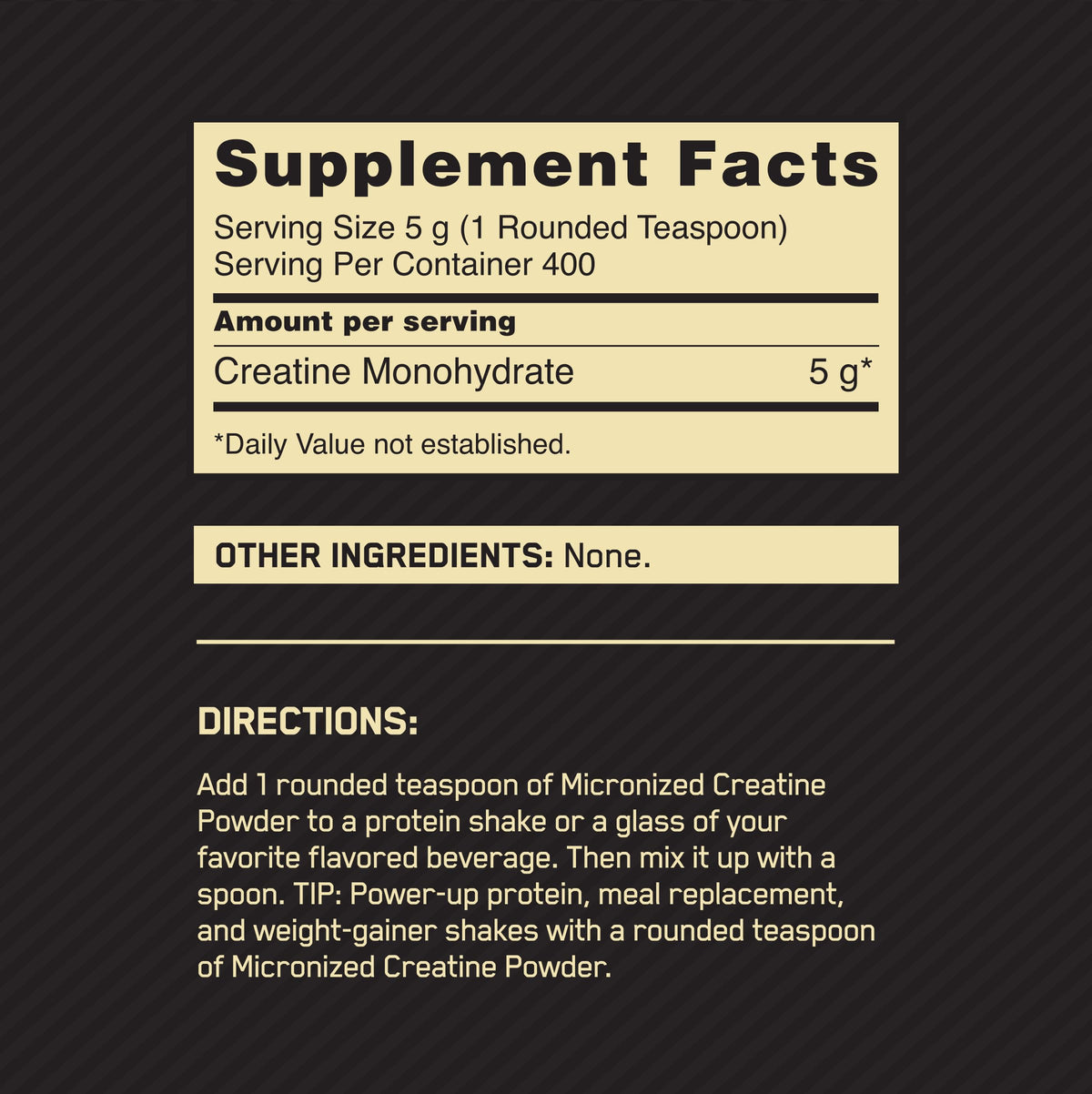 Unflavored Micronized Creatine Monohydrate Powder 400 Servings C6656