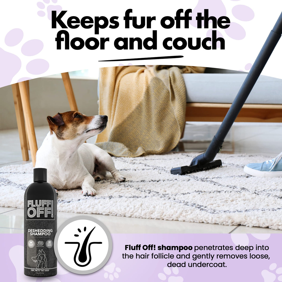 Natural Deshedding Dog & Cat Shampoo N90135
