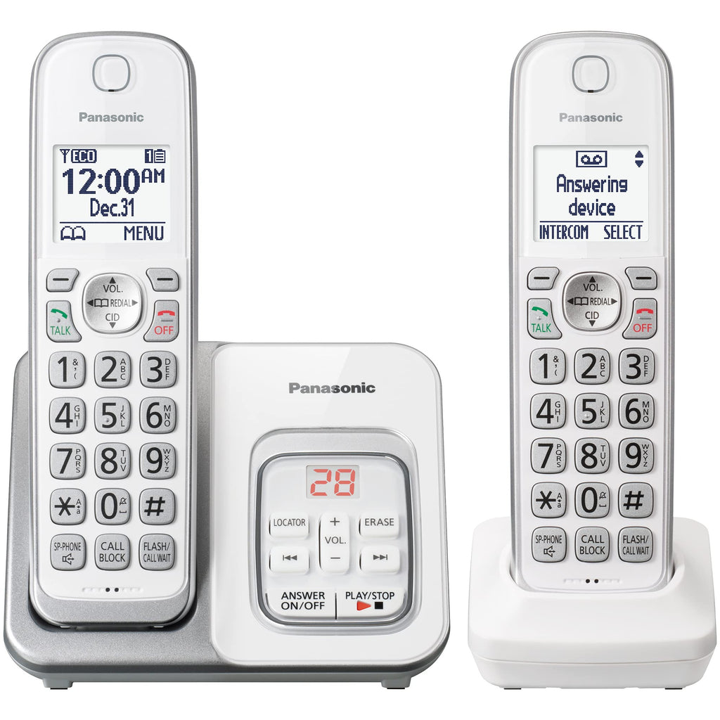 Expandable Cordless Phone with Answering Machine and Call Block, 2 Handsets N20250