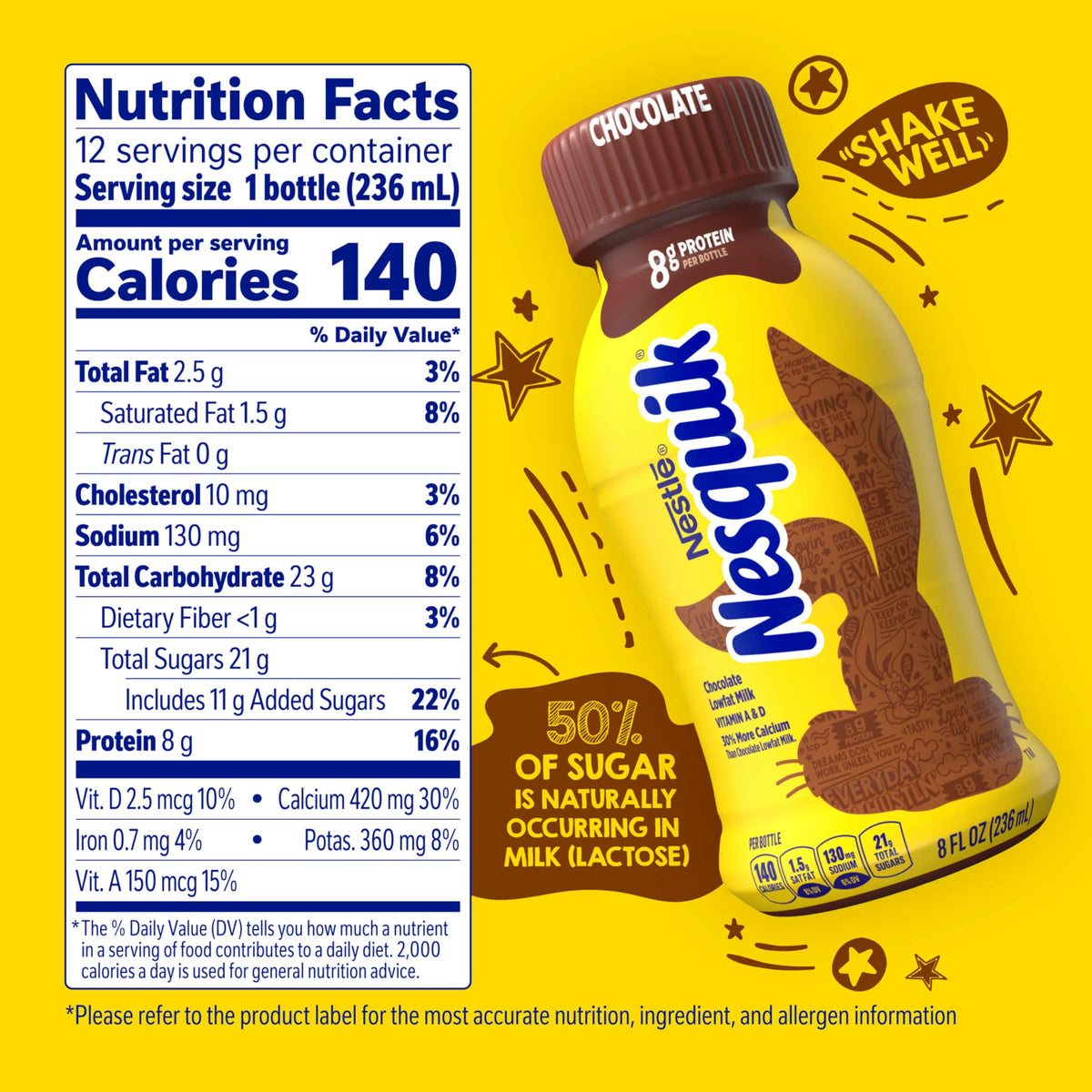 Lowfat Chocolate Milk 8 Fl Oz 12 Pack X192