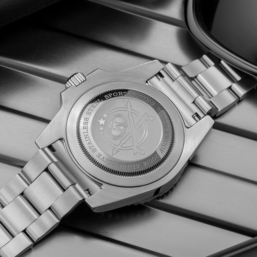 41 MM Mens Dive Watch Quartz Movement 200 M Waterproof Luminous Analog Gradient Dial W589