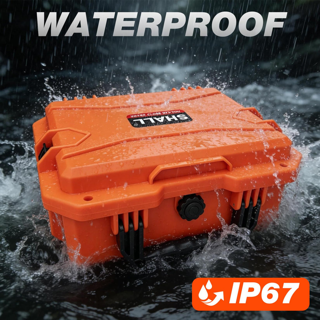 IP67 Waterproof Protective Camera Case with Customizable Foam, Orange I92044