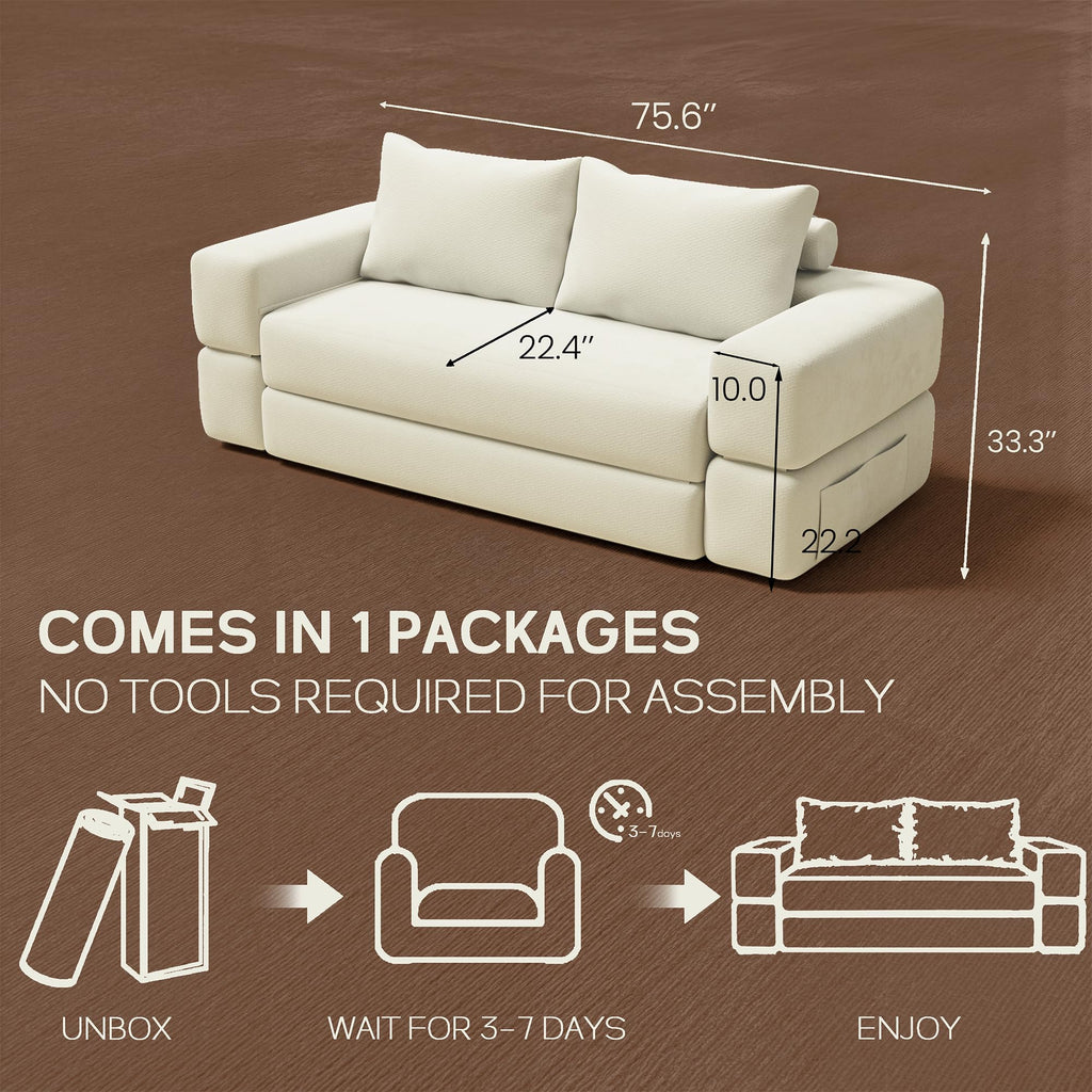 75'' Convertible Sofa Bed Queen V169732