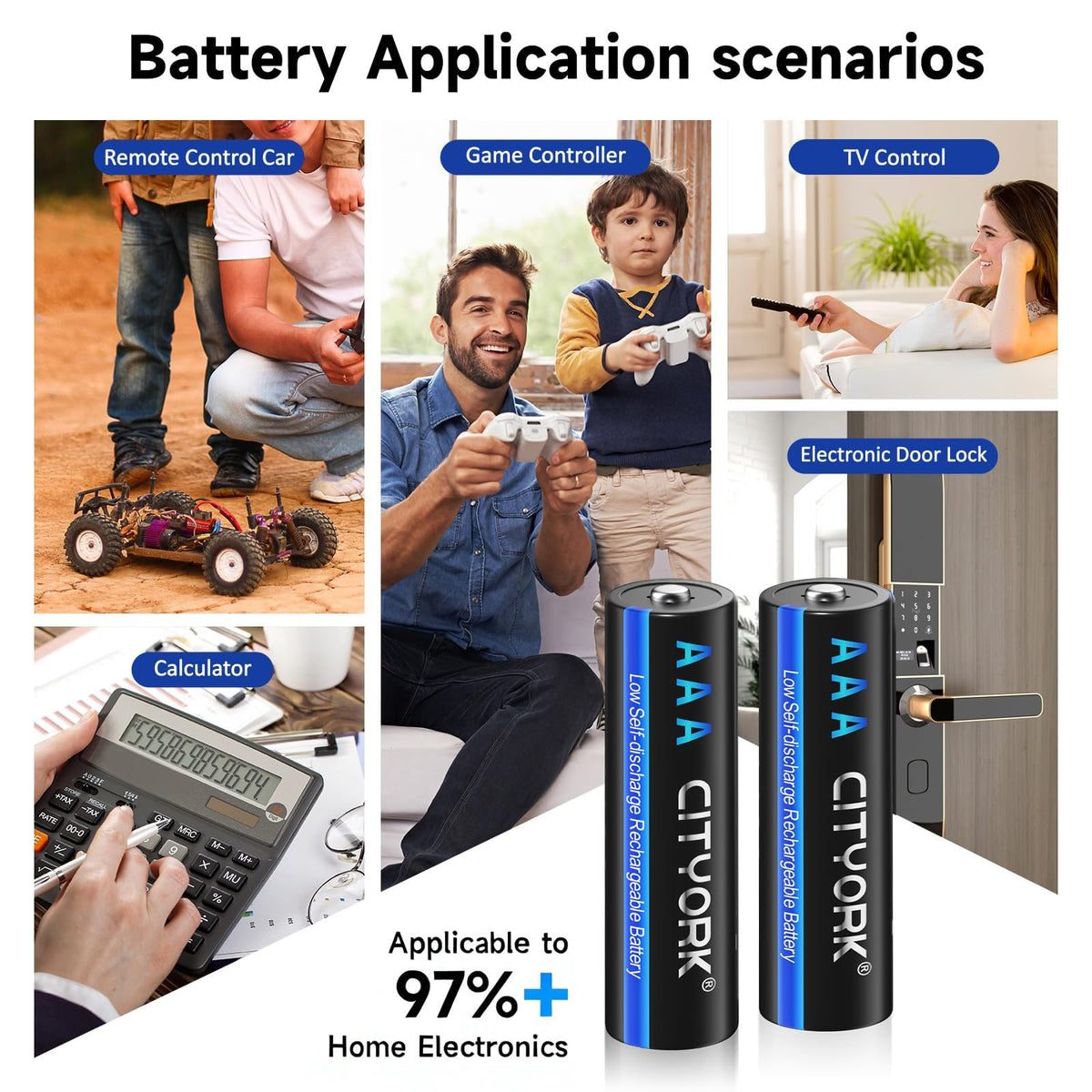 16 Pack AAA 1100mAh NiMH Batteries with 16 Bay LCD Battery Charger M4883
