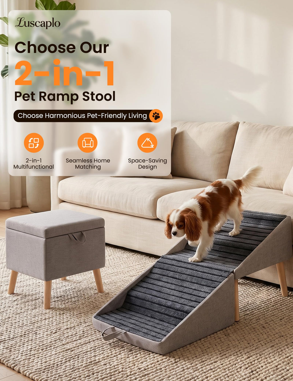 Dog Ramp and Pet Stairs 19" H G759602