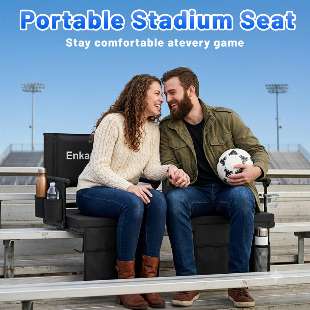 Portable Stadium Seat with Armrests & Cup Holder G9514