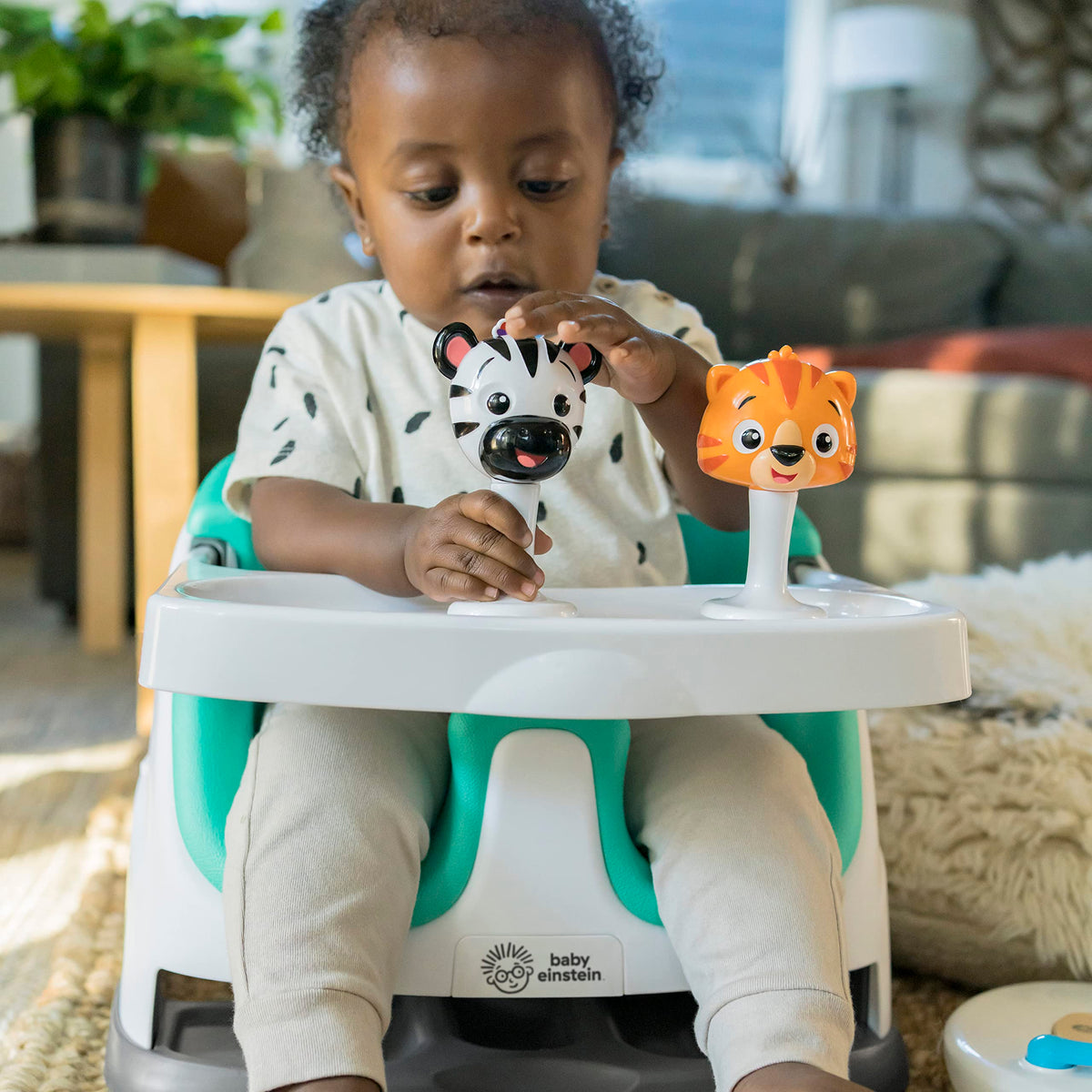 Booster Feeding & Floor Activity Seat with Self-Storing Tray F8997