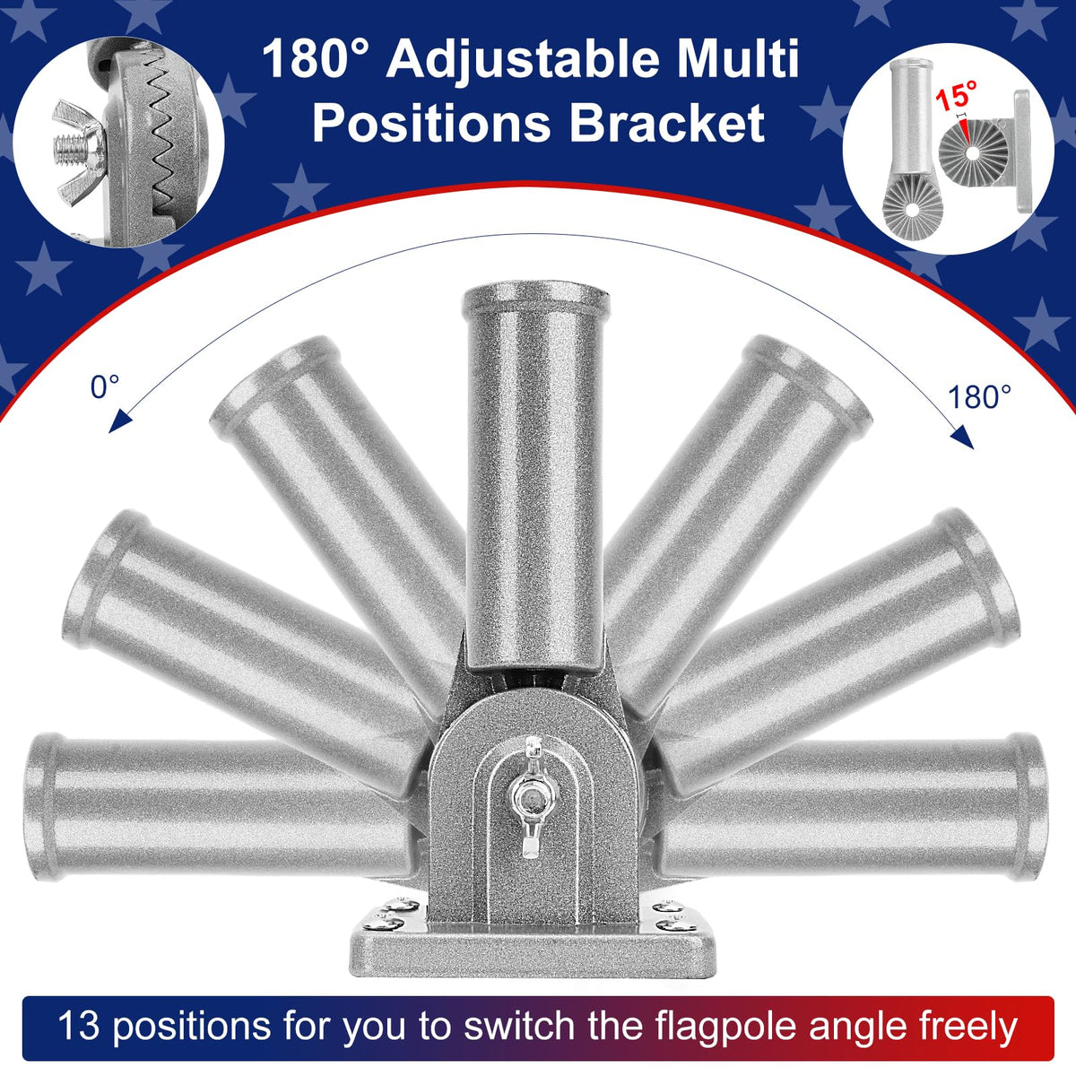 Heavy Duty Aluminum Flag Pole Holder Y118084