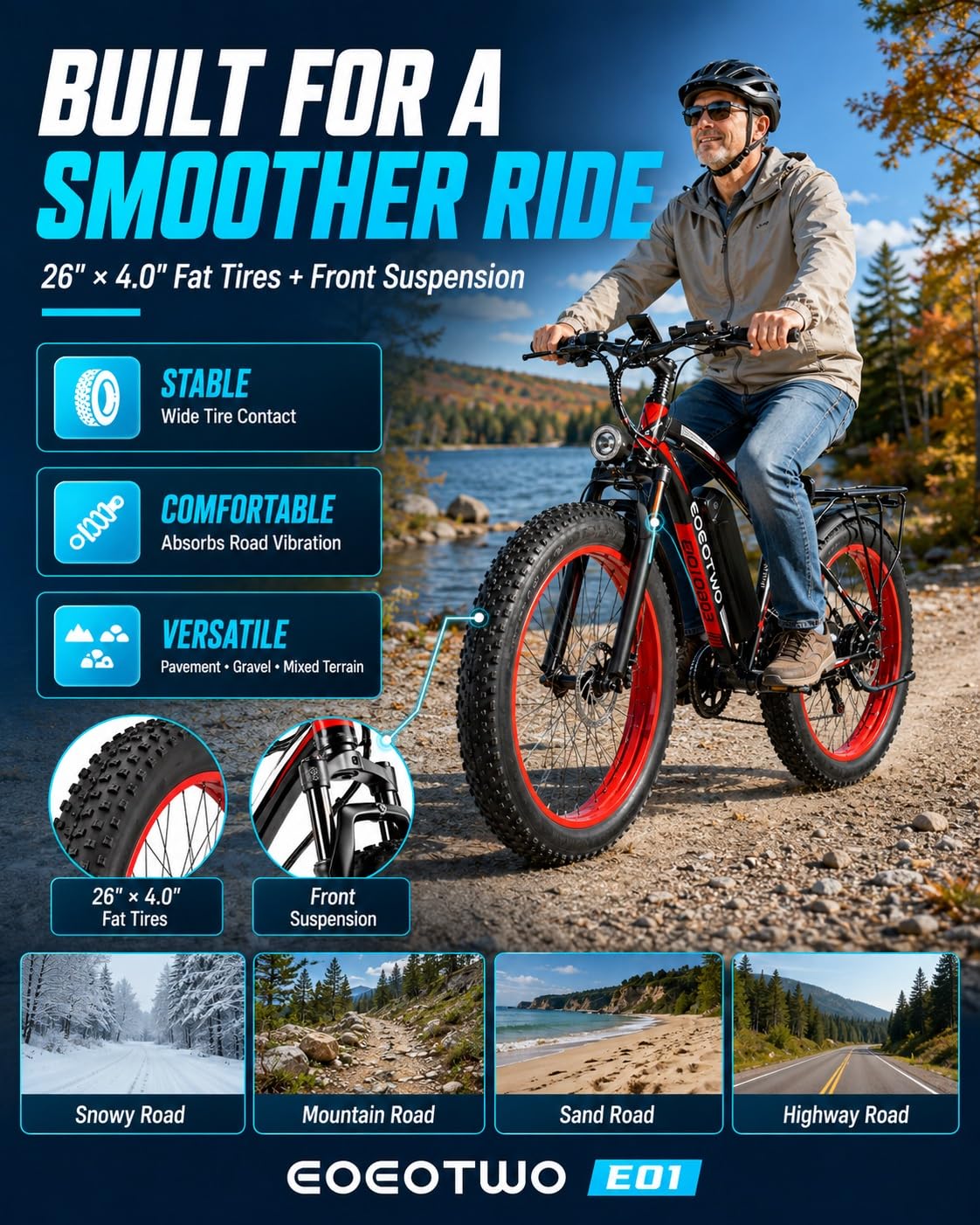 26" Fat Tire Electric Bike K61116
