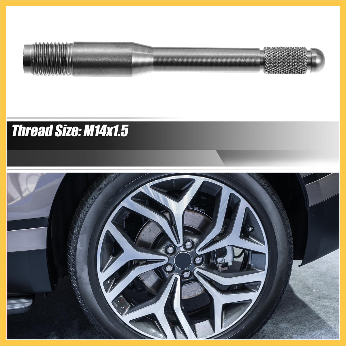 M14x1.5 Wheel Alignment Pin Pack of 1 Silver Tone J3005