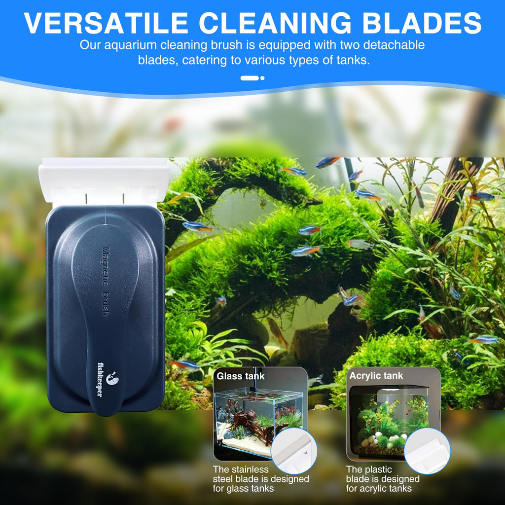 Aquarium Air Bubble Light and Magnetic Glass Clean Brush V75640