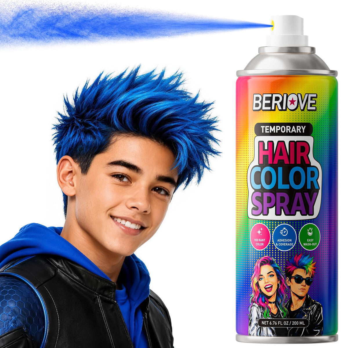 Temporary Hair Spray 6.76oz Washable K390