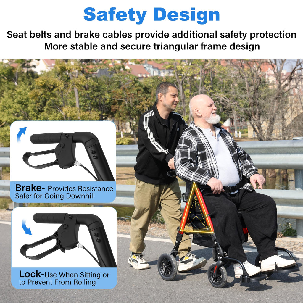 2-in-1 Rollator Wheelchair Combo H8792