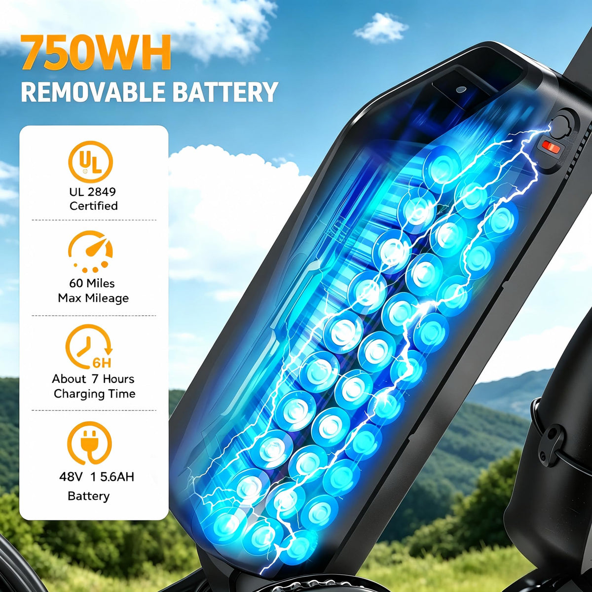 1000W 48V 16Ah Fat Tire Electric Bike C458397