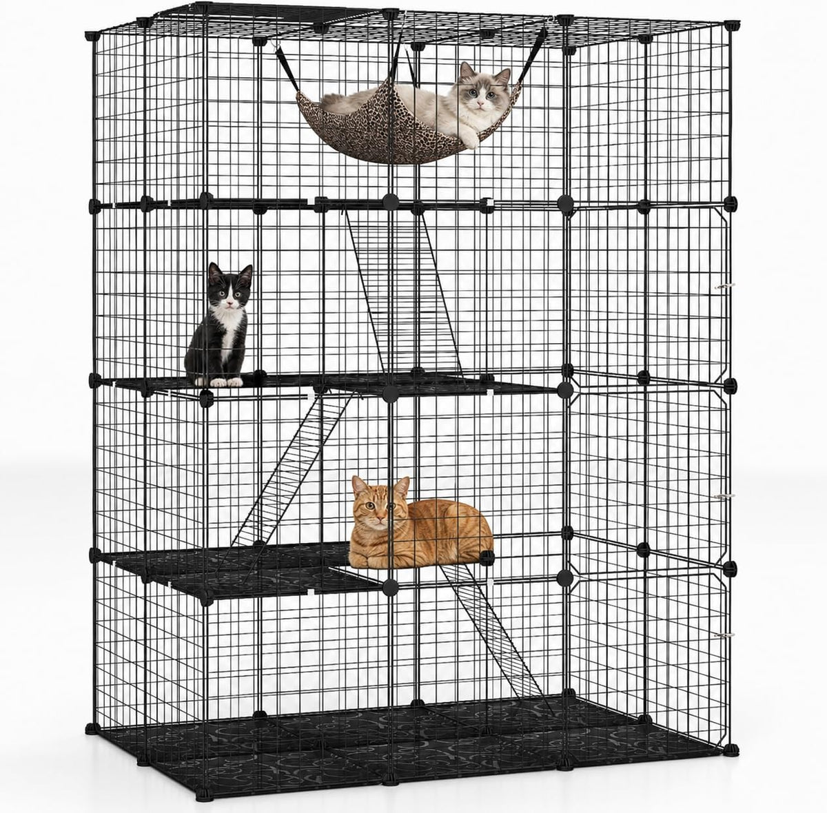 Large 4-Tier Metal Wire Cat Cage I8086