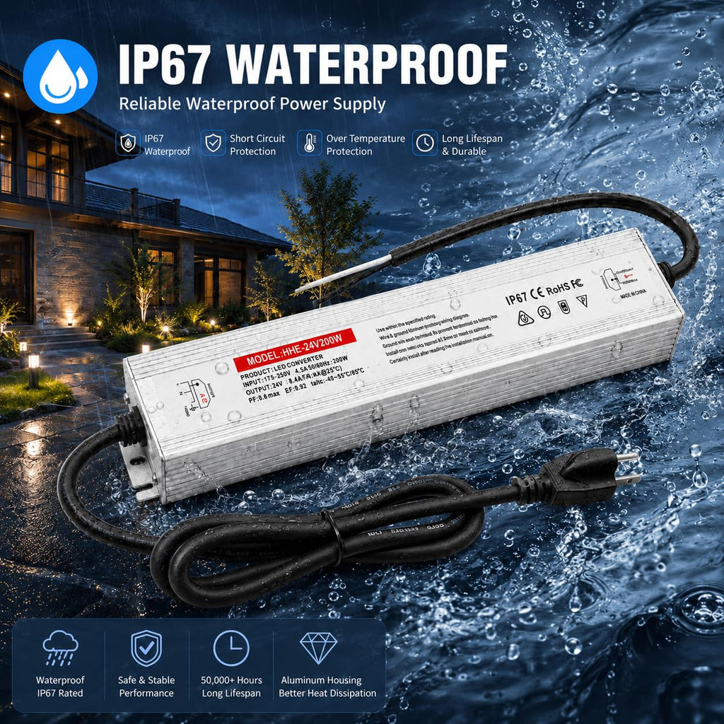 24V 200W IP67 Waterproof LED Power Supply N306268