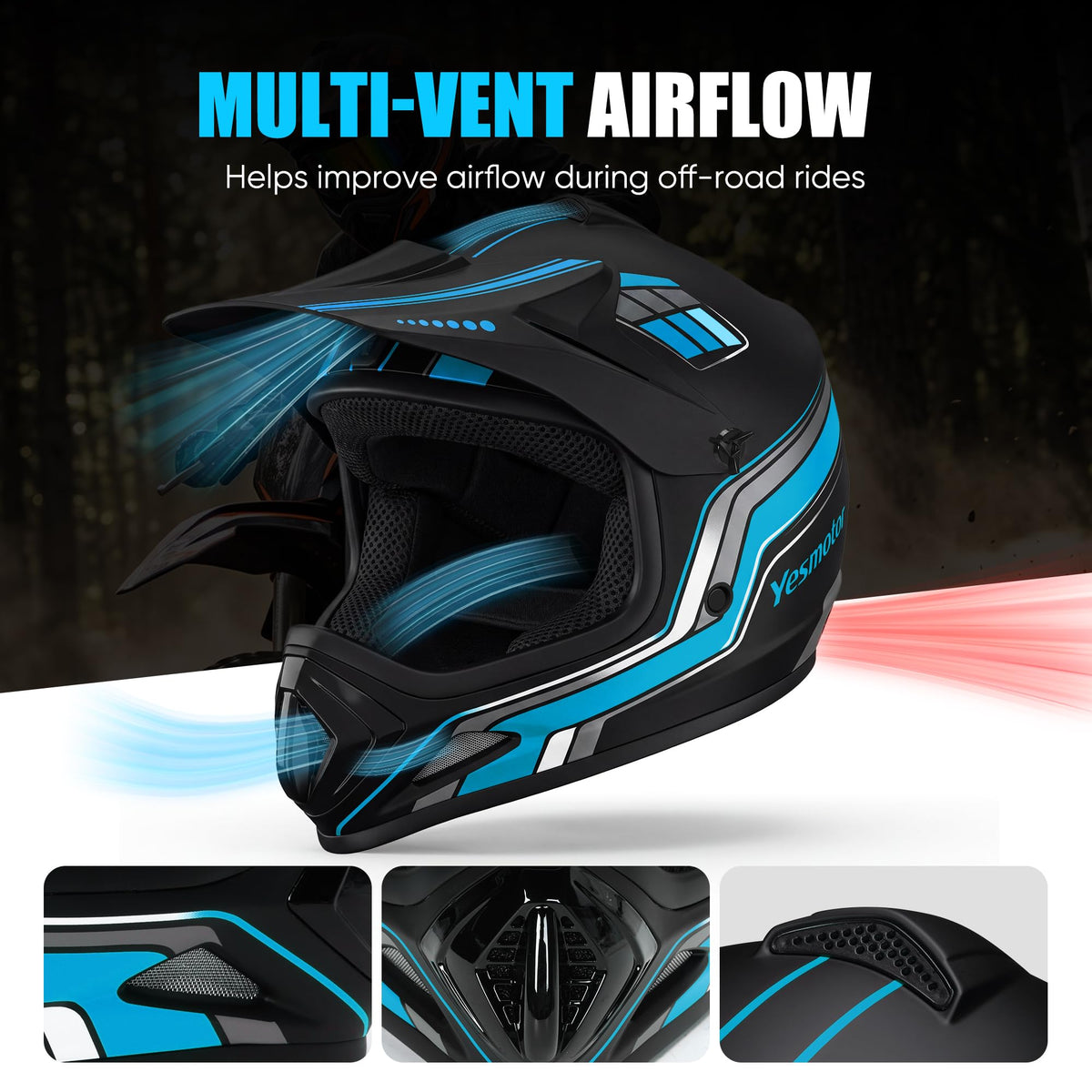 Youth Dirt Bike Full Face Helmet N2307