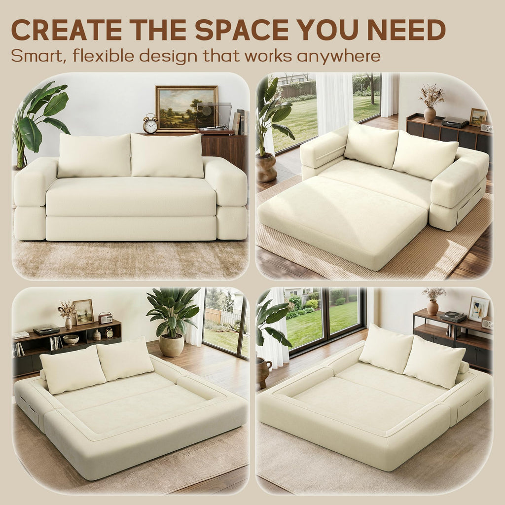 75'' Convertible Sofa Bed Queen V169732