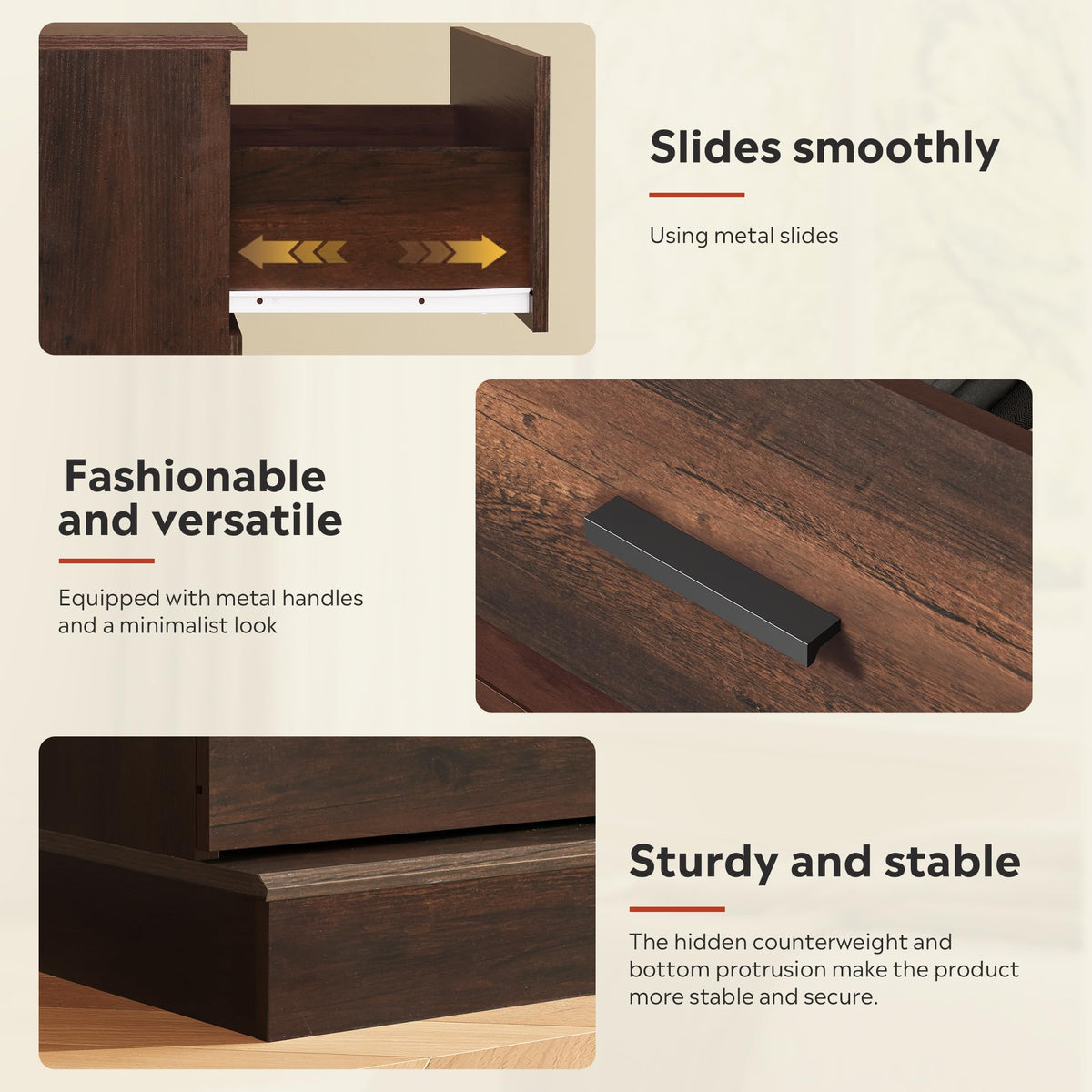 Brown 5 Drawer Dresser T6362
