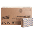 Multifold Paper Hand Towels 1-Ply Kraft 100% Recycled 250 Count 16 Pack W893415