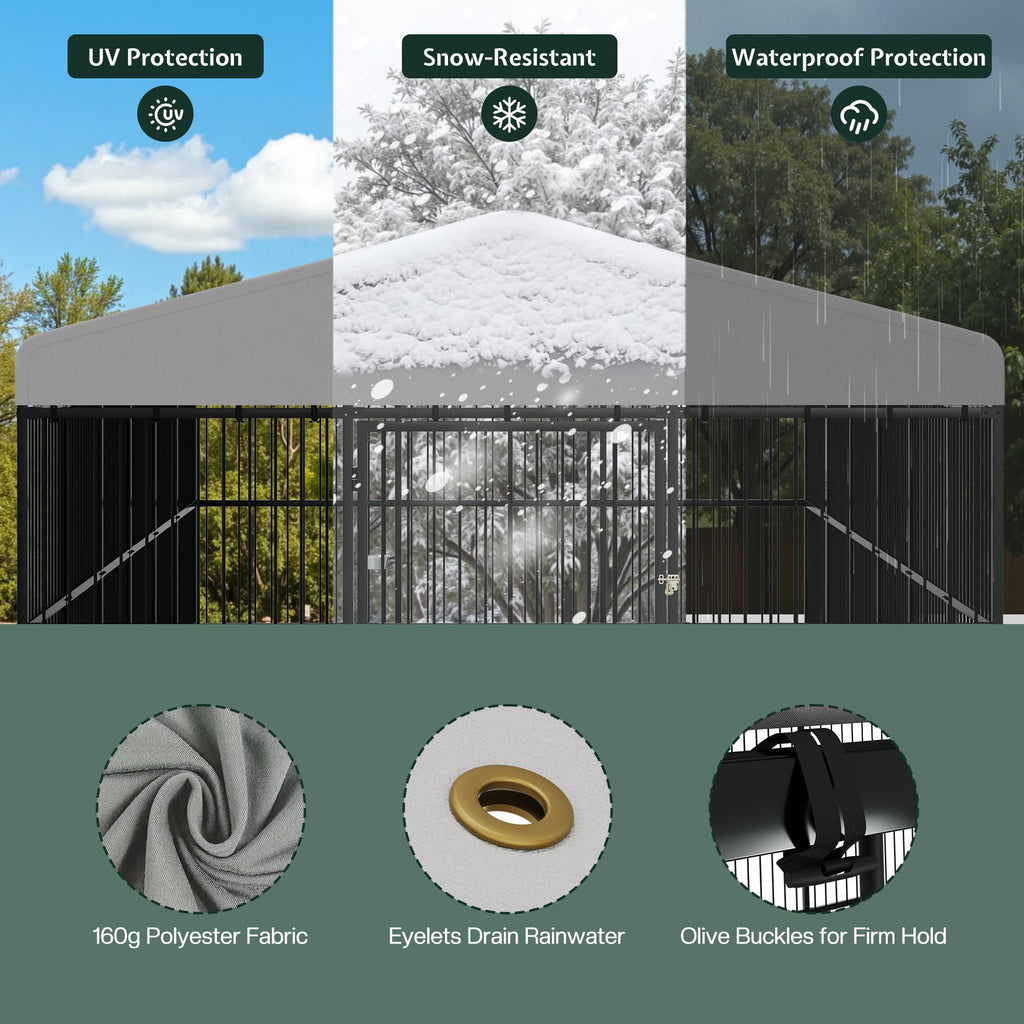 10x20x6.4 FT Outdoor Dog Kennel J601