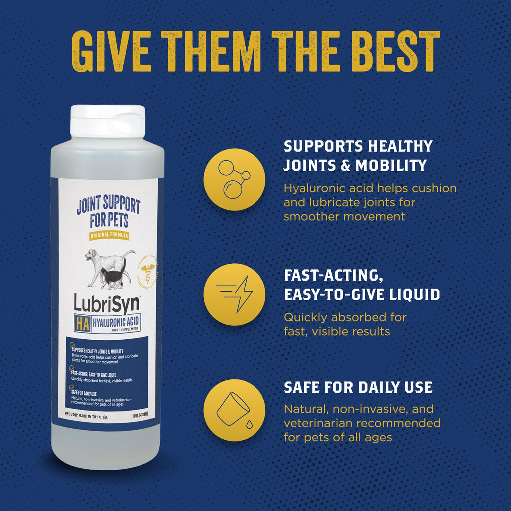 Hyaluronic Acid Hip & Joint Supplement for Dogs & Cats, 16 oz Z769