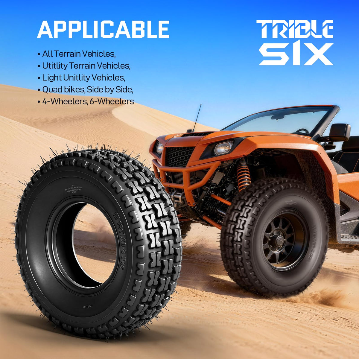 19x7-8 ATV UTV Tires Set of 2 D34624