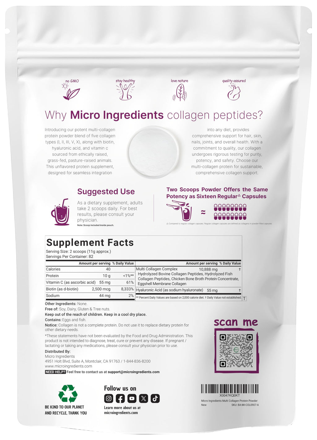 Multi Collagen Protein Powder & Vitamin D3 Bundle Pack M371180