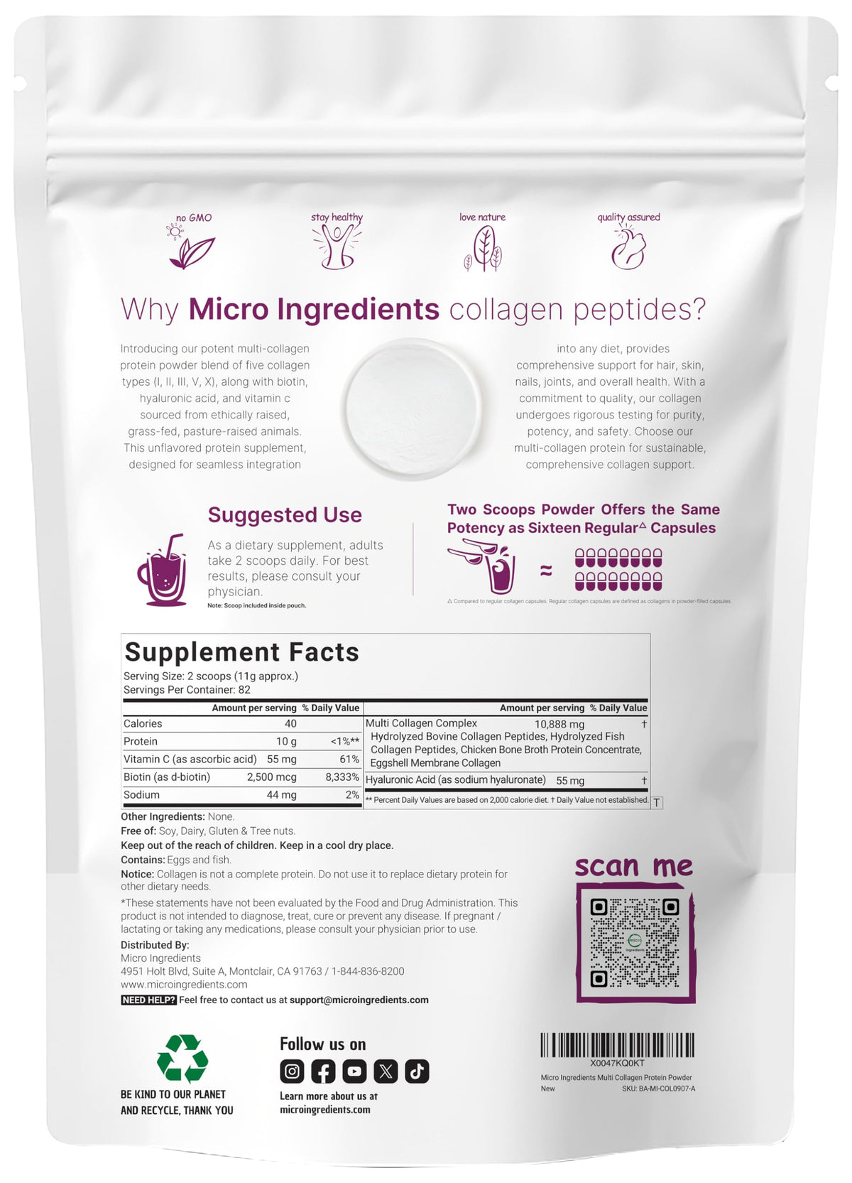 Multi Collagen Protein Powder & Vitamin D3 Bundle Pack M371180