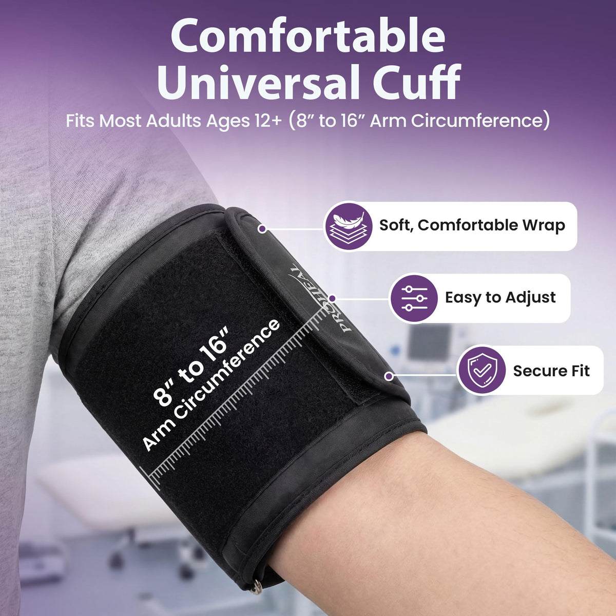 Talking Blood Pressure Monitor with Upper Arm Cuff, Backlit Display, Carry Bag T291285