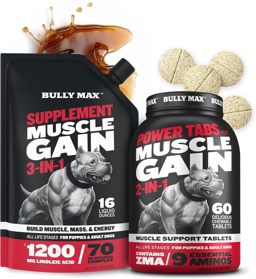 Liquid Dog Muscle Builder and Power Tabs Bundle L5974