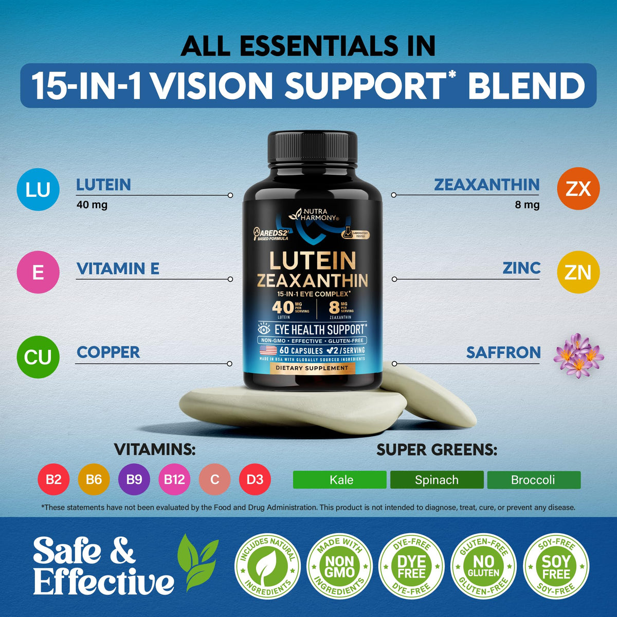Lutein and Zeaxanthin 60 Caps R5047