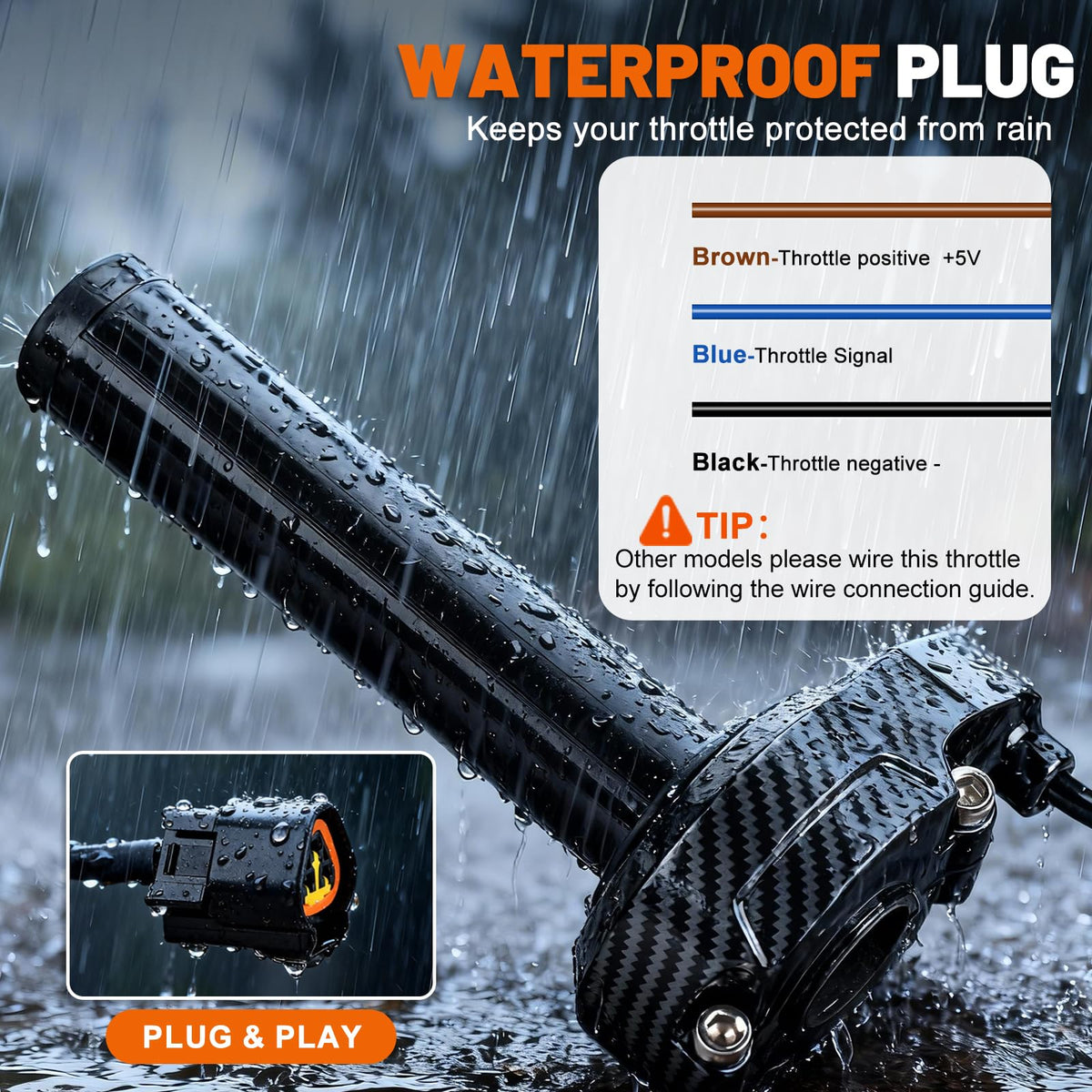 Waterproof Twist Throttle Kit for Electric Dirt Bike T187