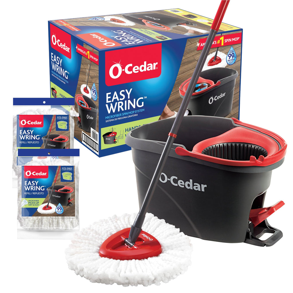 Microfiber Spin Mop & Bucket Floor Cleaning System with 2 Refills A3896