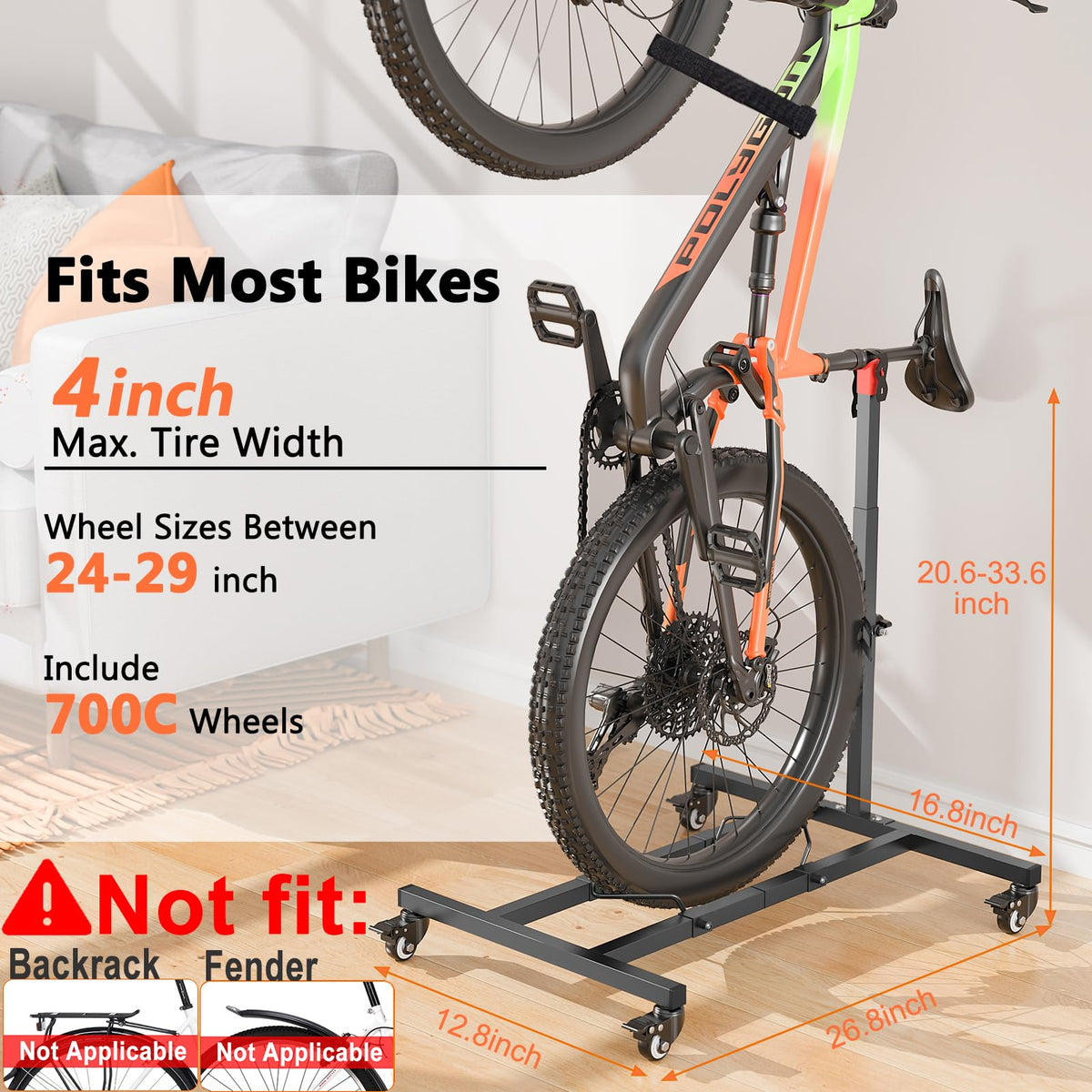 Freestanding Adjustable Height Bike Stand T177703