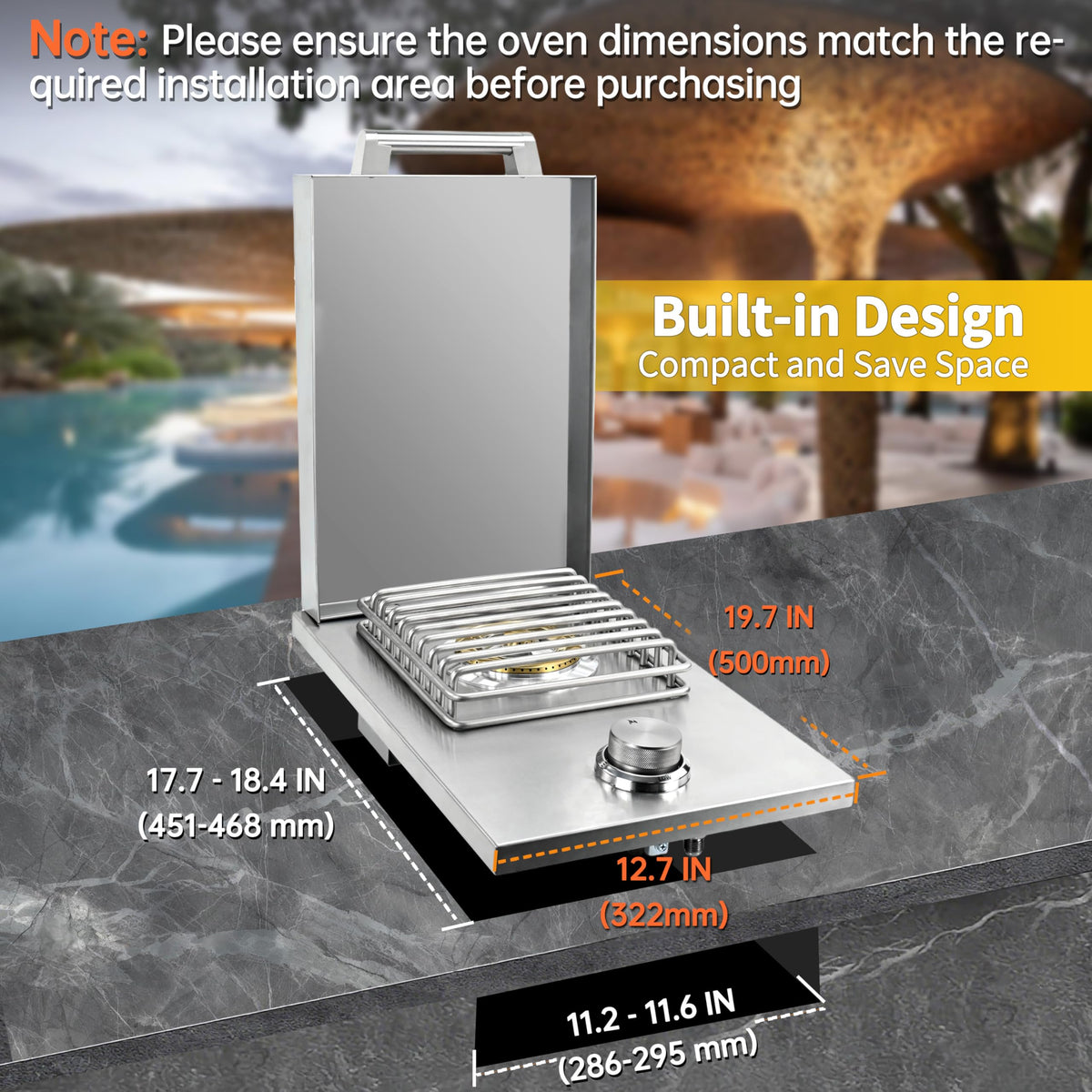 Built-in Single Side Burner R480
