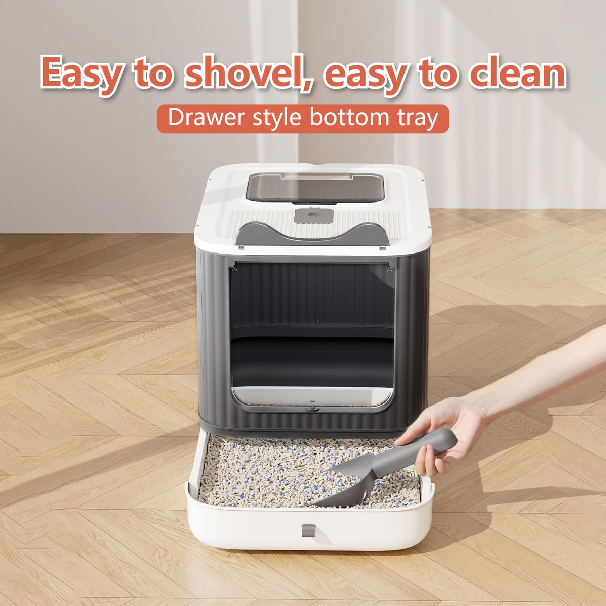 Covered Cat Litter Box with Lid V7645