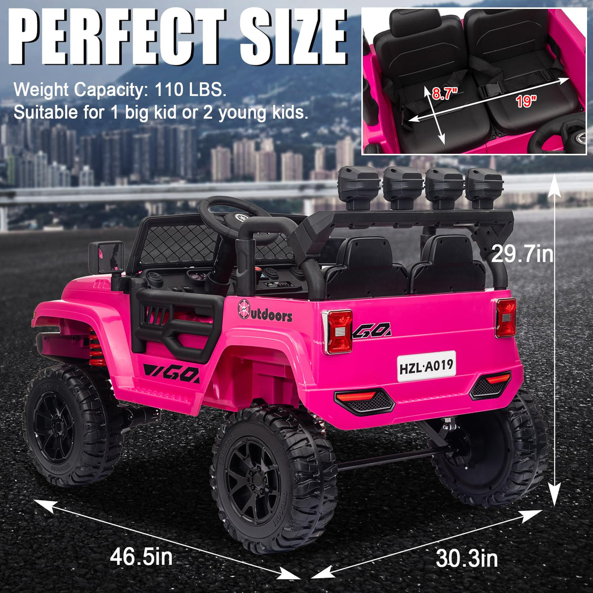 24V 2 Seater 4WD Ride On Truck I62169