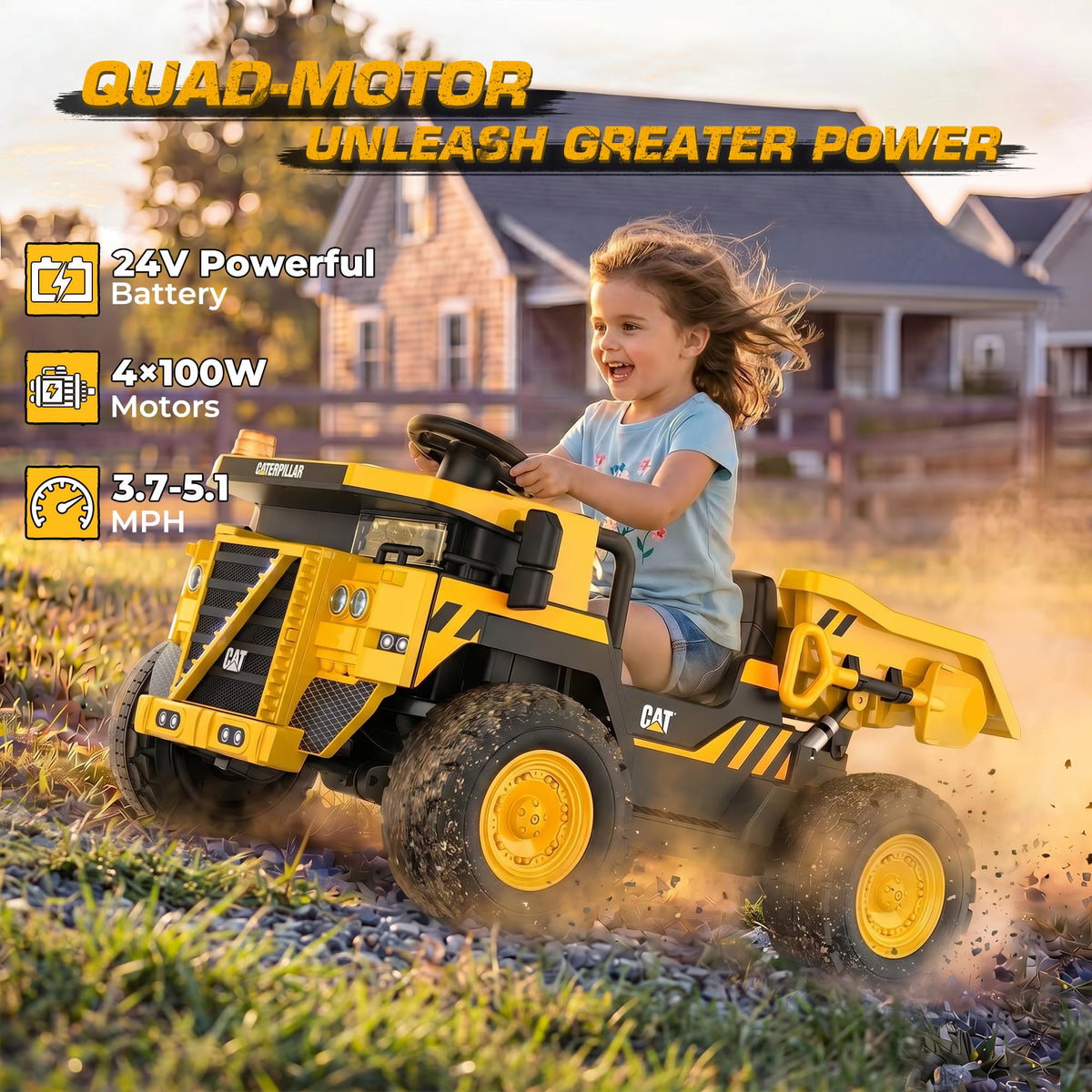 24V Ride On Dump Truck with Remote Control X497319